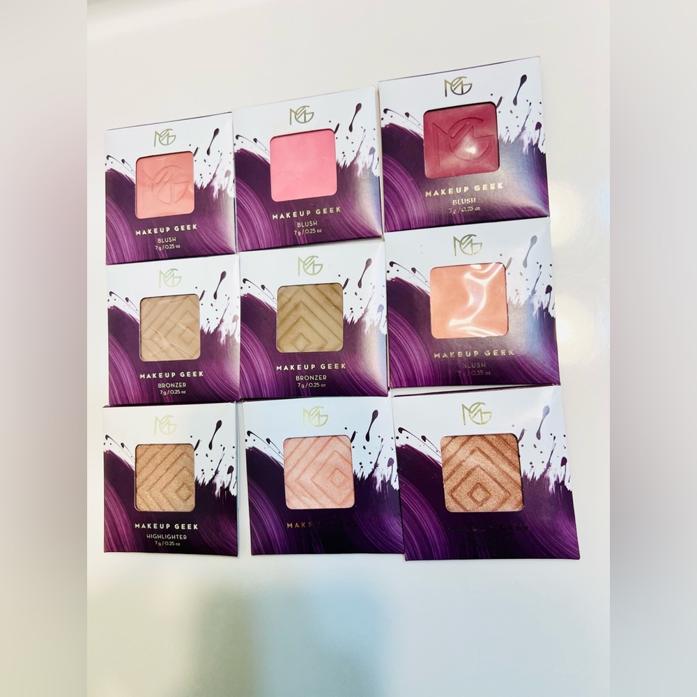Blushes,highlighter and bronzer bundle by Makeup Geek